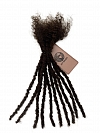 Textured Interlocked Human Hair Loc Extensions Color #4 Light Brown