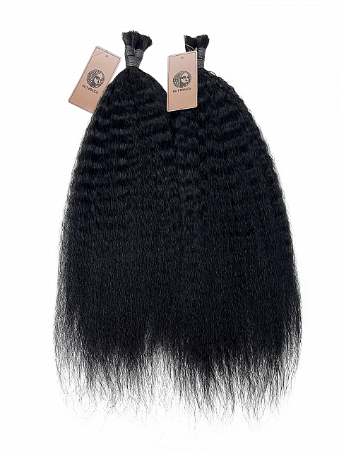 Kinky Straight - Bulk Human Hair - Loose/Braids