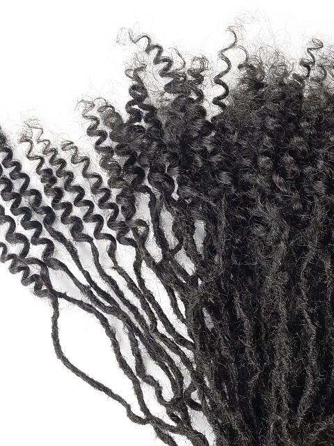 Interlocs With Curly End Dreadlocks Extensions 100% Human Hair Handmade Locs Extensions