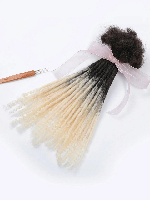 Natural Human Afro Kinky Locs Extension 100% Human Hair Extension Soft Regular Dread Handmade Locs