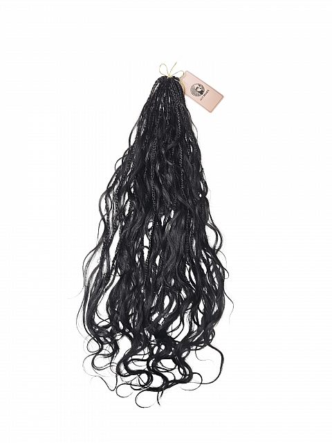 Pre-Looped Crochet Mermaid Boho Box Braids With Loose Wave Human Hair