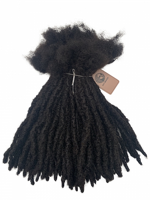 Textured Interlocked Human Hair Loc Extensions