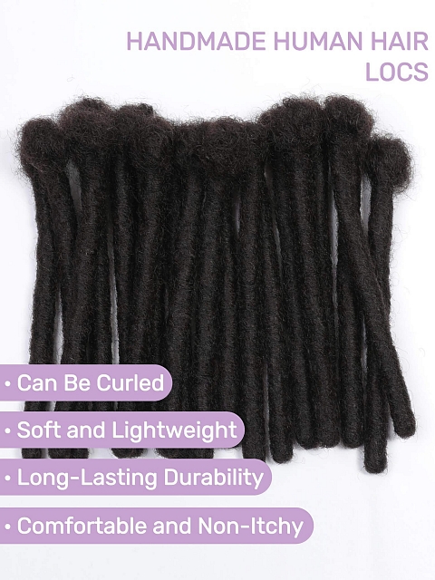 Large Standard Human Hair Loc Extensions