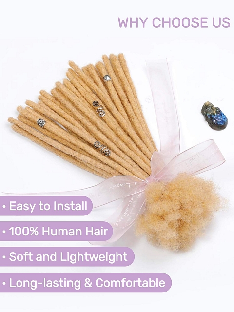 Honey Blonde Standard Human Hair Loc Extensions