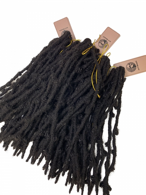 Premium Tangle-Free 100% Human Hair Crochet Locs –Butterfly Locs– Pre-Looped for DIY Instant Install – Ultra-Thin 0.6cm Lightweight Texture
