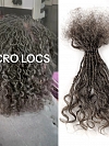 #Salt&pepper Color Wholesale Real Human Hair Inter Curly Locs Real Human Hair Micro Dreadlocks