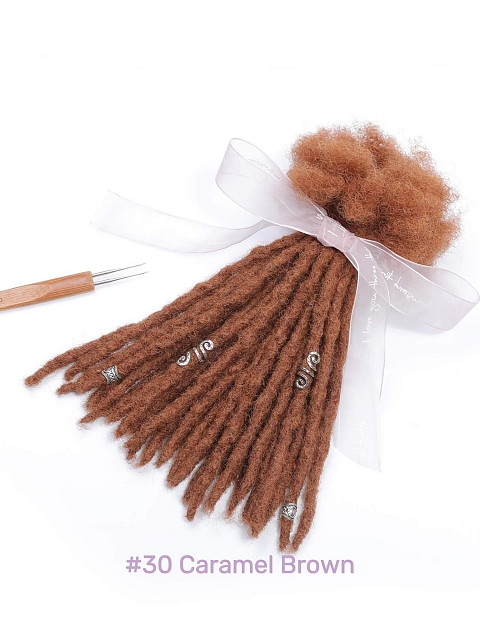 Textured Interlocked Human Hair Loc Extensions - Colors Available