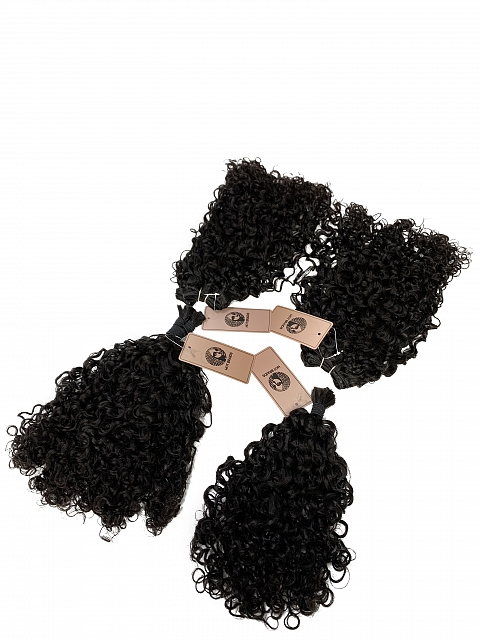 3b3c Exotic Kinky Curly -Reusable The Hybrid Glam Kit-Braiding w/ Weft Hair Combo