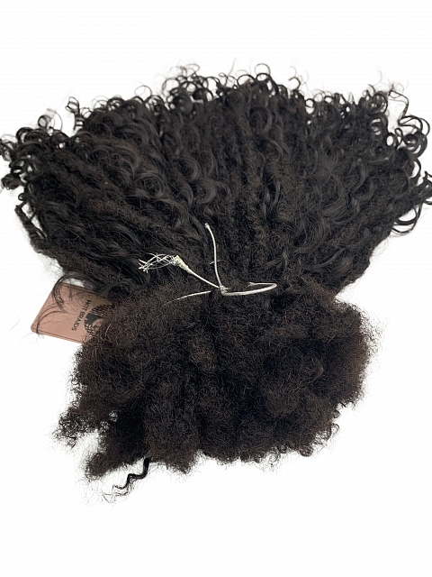 Goddess Human Hair Loc Extensions Natural Black