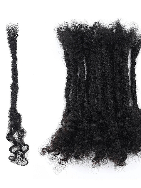 Best Seller 100%  Human Hair Curly Loc Extensions Natural Look Hairstyles Lisa Locs Extensions for Black Women