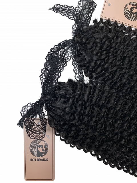 Hand-made Kinky Curly Crochet Human Hair Extension
