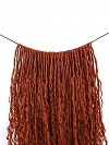 Copper Red Crochet Faux Locs Braids with Human Hair Curls