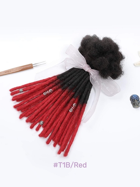 Ombre Standard Human Hair Dreadlock Extensions