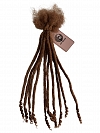 #30 Caramel Brown Standard Human Hair Loc Extensions Curly Tips