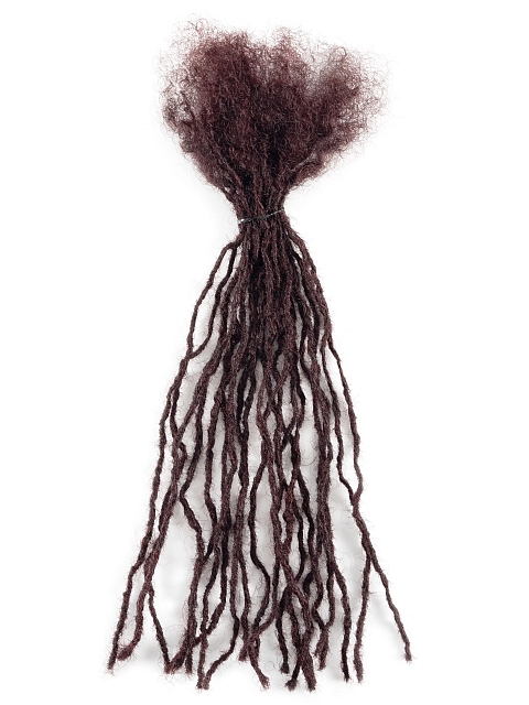 Micro Loc Extensions Human Hair Handmade Crochet Sister Dreadlocks Extension with Curly Ends for Women