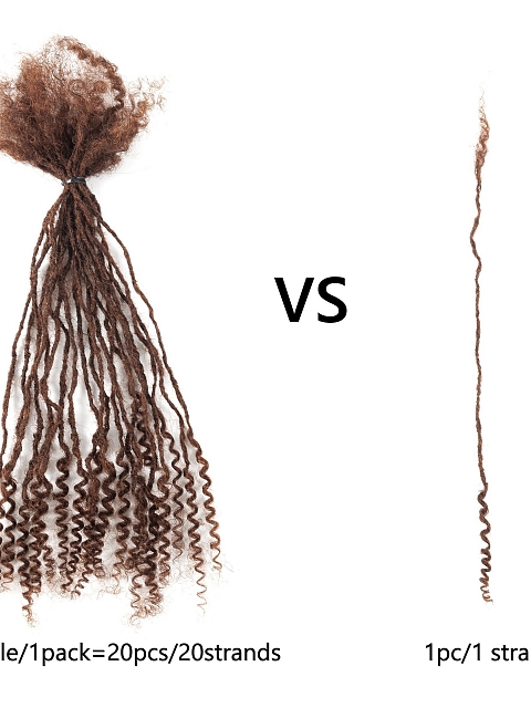 100% Human Hair 4# Sister Locks Extensions Soft Interlocs for Crochet