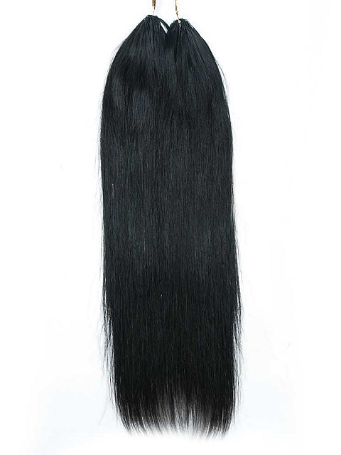 Hand-made Silk Straight Crochet Human Hair Extension