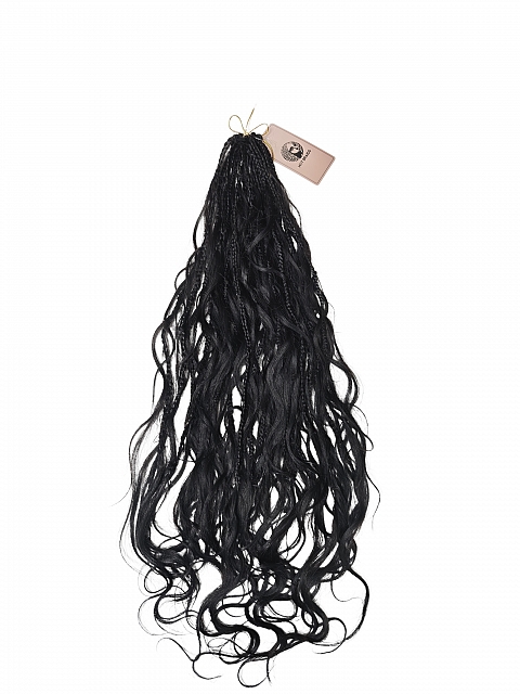 Pre-Looped Crochet Mermaid Boho Box Braids With Loose Wave Human Hair