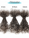 #Salt&pepper Color Wholesale Real Human Hair Inter Curly Locs Real Human Hair Micro Dreadlocks