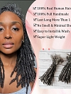 Handmade Interlocs Virgin Human Hair Dreadlocks Wholesale Price Manufacturer Customizable Human Hair Extension