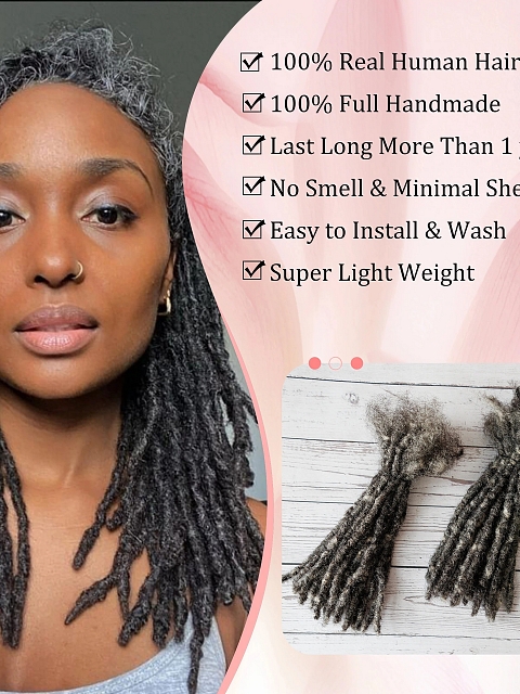 Handmade Interlocs Virgin Human Hair Dreadlocks Wholesale Price Manufacturer Customizable Human Hair Extension