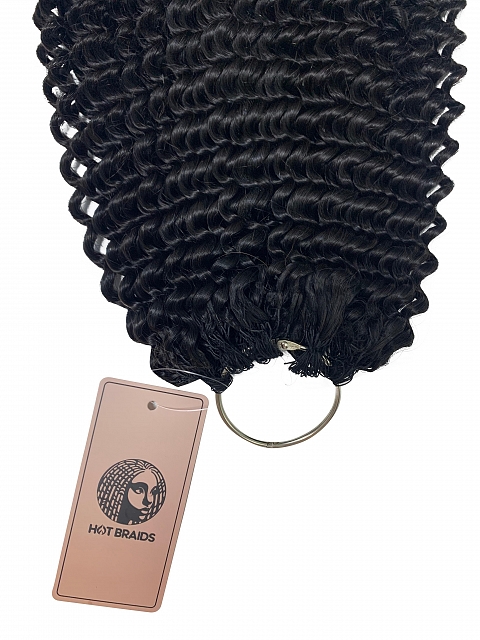 Hand-made Afro Kinky Curly Crochet Human Hair