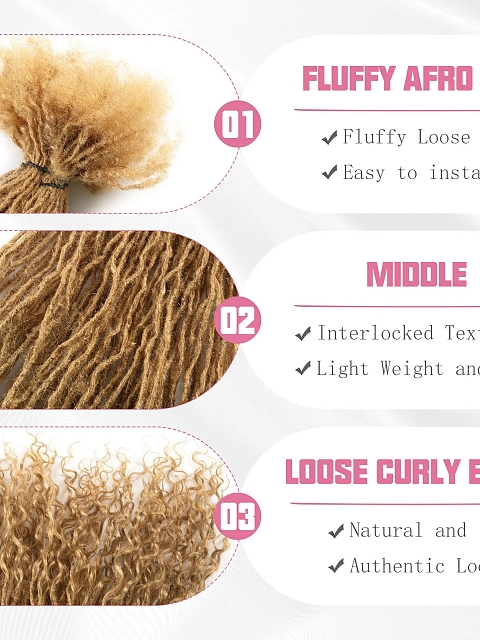 100 % Human Hair Wholesale Unprocessed Inter Curly Locs Extension Dreadlocks Crochet Locs for Twist