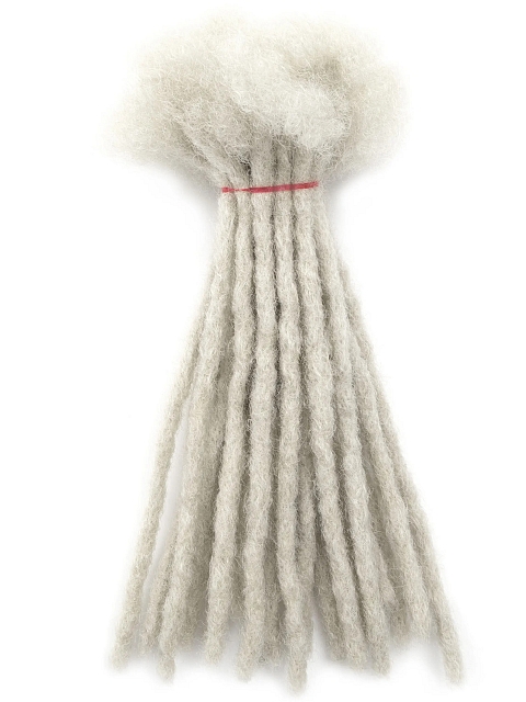 Light Grey Whosale Human Hair Locs Extensions Dreadlocks Extensions Full Handmade Human Hair Extensions