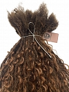 Goddess Human Hair Loc Extensions Color #4 w/ #30 Highlights