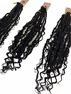 Premium 100% Human Hair Crochet Locs –Goddess Locs– Pre-Looped for DIY Instant Install – Ultra-Thin 0.5cm Lightweight Texture