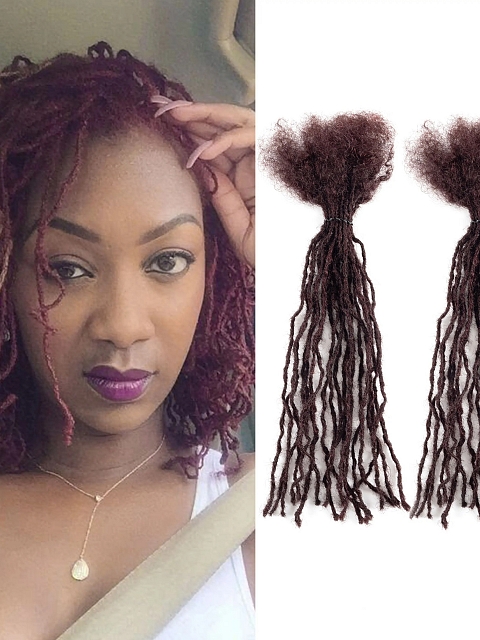 #99J Real Human Brazilian Hair Dreadlock Extension Beautiful Micro Locs Dreadlocks Extensions