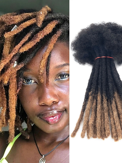 Cheap Rasta Cheveux Locks Homme Dreadlocks Cabelo Humano Afro Kinky Human Hair Natural Dread Locks Extension