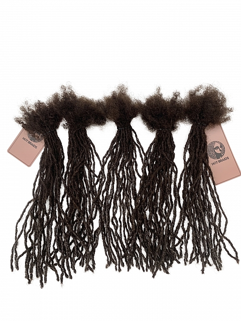 Handmade Dark Brown MicroLoc SisterLoc Human Hair Loc Extensions