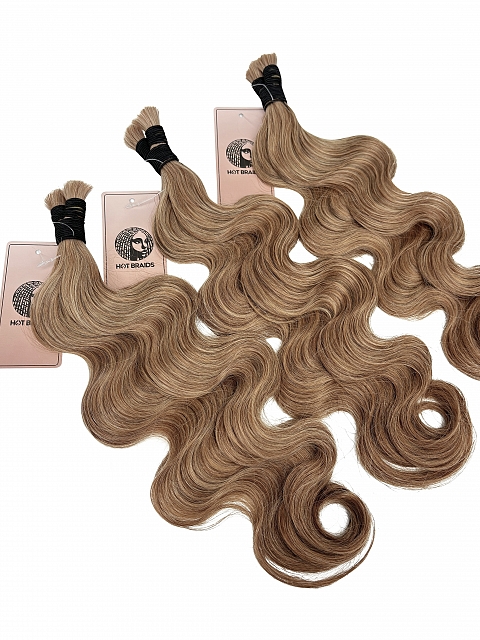 Ash Blond Body Wave - Bulk Human Hair - Loose/Braids