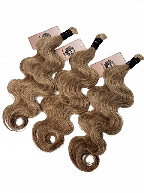 Ash Blond Body Wave - Bulk Human Hair - Loose/Braids