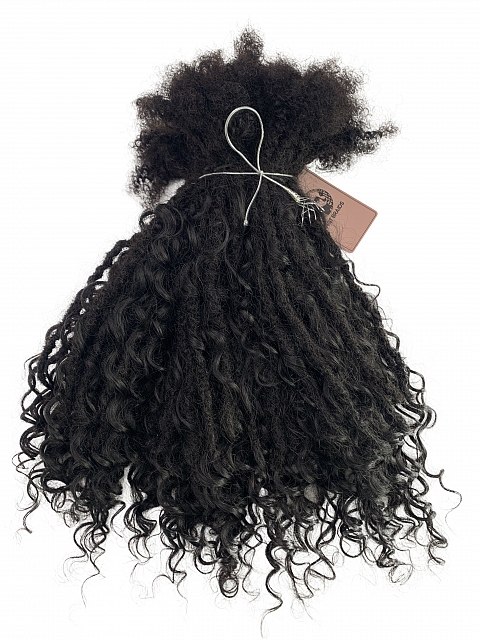 Goddess Human Hair Loc Extensions Natural Black