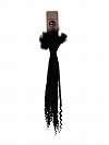 Standard Human Hair Loc Extensions With Curly Ends Natural Black