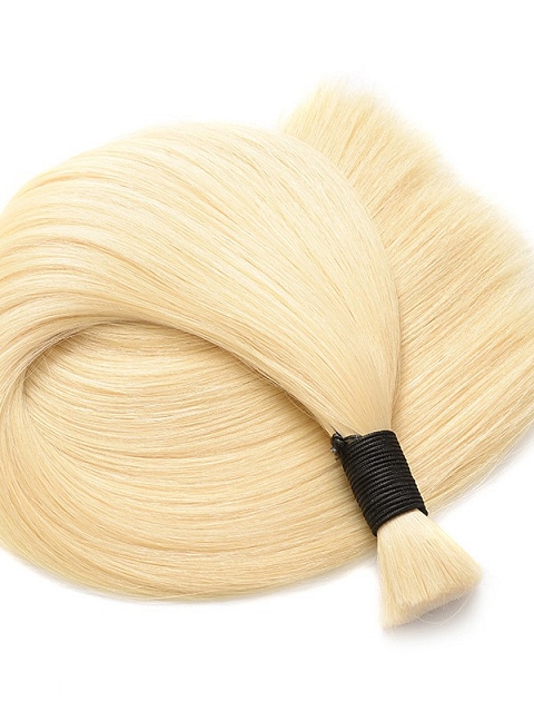 Platinum Blond Soft Straight - Bulk Human Hair - Loose/Braids