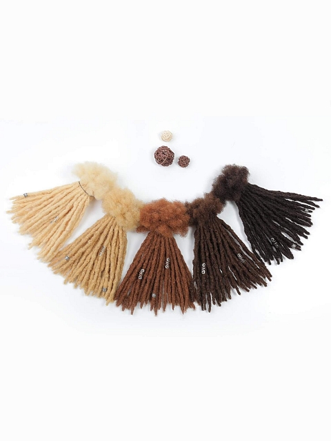 Textured Interlocked Human Hair Loc Extensions - Colors Available