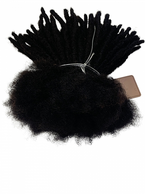 Textured Interlocked Human Hair Loc Extensions