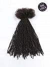 Handmade Micro Locs Extensions Human Hair 0.2cm Thickness Sister Locs