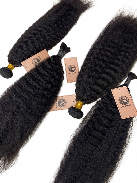 Kinky Straight -Reusable The Hybrid Glam Kit-Braiding w/ Weft Hair Combo