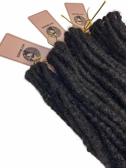 Premium Human Hair Soft Locs – 0.5cm Slim Profile | Pre-Looped for Fast DIY Install | Lightweight & Natural Sheen Crochet Hair for Professionals