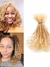 100% Full Handmade 613 Blonde Sister Locs Extensions Human Hair Dreadlock Extensions with Curly Ends
