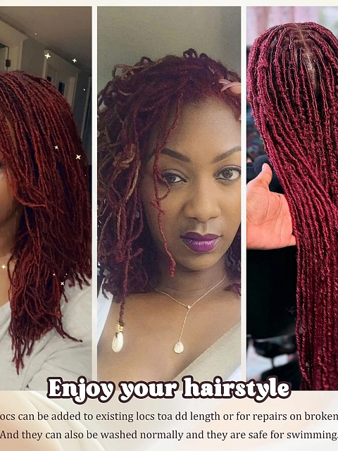 #99J Real Human Brazilian Hair Dreadlock Extension Beautiful Micro Locs Dreadlocks Extensions