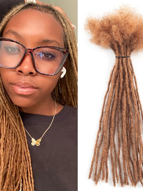 20strands/pack Manufacturing Vendors Locks Cheveux Naturel | Dreadlocks Human Hair Ombre Locs Extension Human Hair Locks for Men