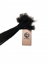 Standard Human Hair Loc Extensions With Curly Ends Natural Black