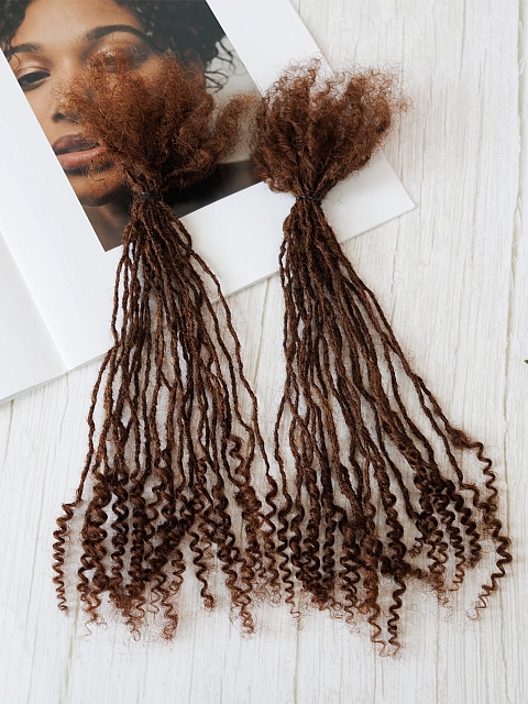 100% Human Hair 4# Sister Locks Extensions Soft Interlocs for Crochet