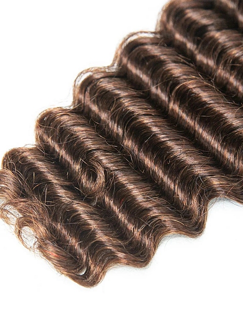 Medium Brown Deep Wave  - Bulk Human Hair - Loose/Braids