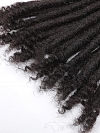 Human Hair Loc Extensions With Curly Ends - Nautral Black Color
